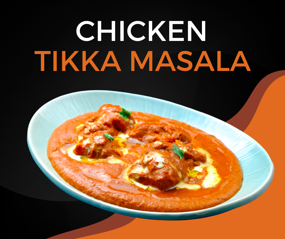 Savor the irresistible delight of Indian Curries with Chicken Tikka masala!